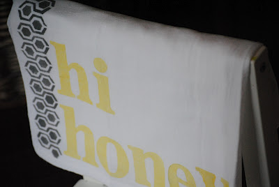 DIY stamped dish towels