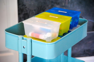 Kids Art Cart {IKEA RASKOG cart}