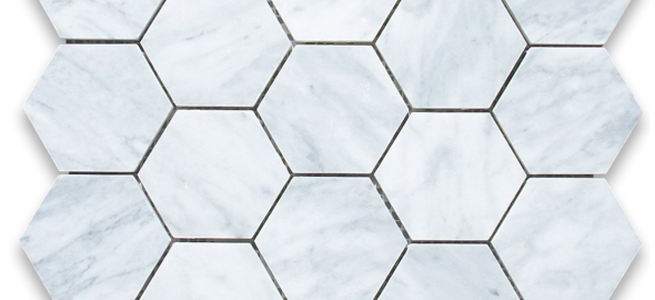 hexagon marble tiles {dream kitchen}