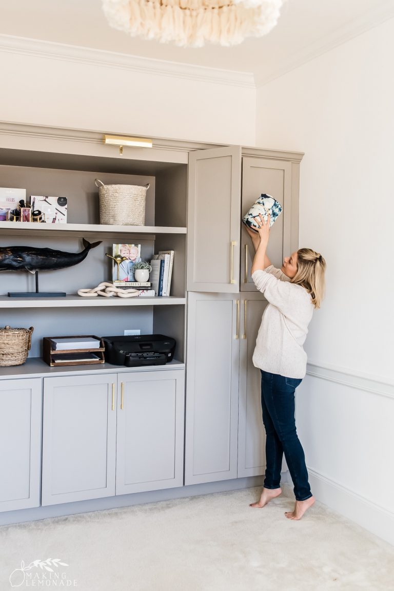 Diy Built Ins Using Prefab Bookcases Cabinets Making Lemonade