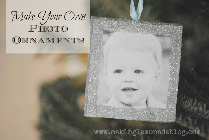 DIY handmade Christmas photo ornaments {& Family Tree Ideas)