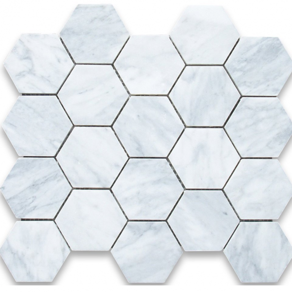 hexagon marble tiles {dream kitchen}