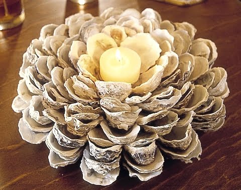 shell candle holder
