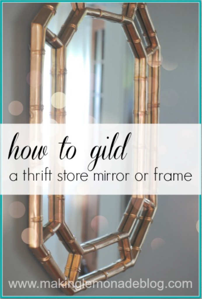 How to Gild a Wall Mirror {Thrift Store Mirror Makeover}