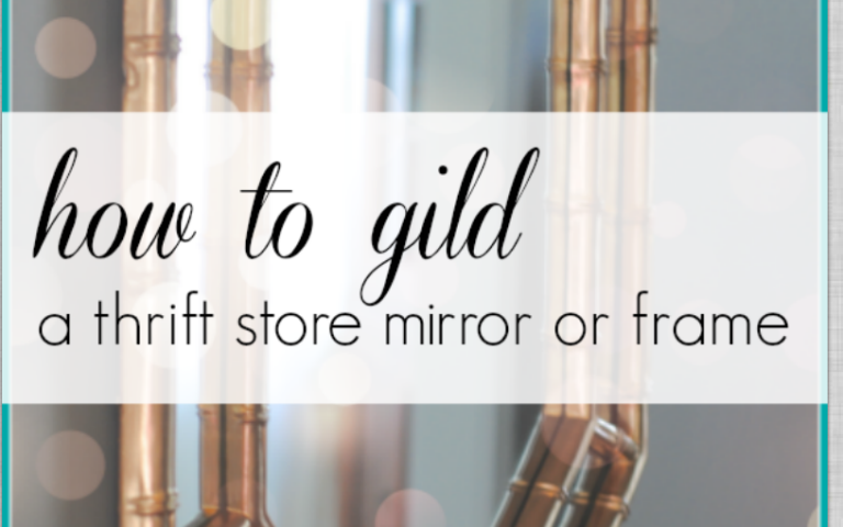 How to Gild a Mirror {Solid Gold, Baby!}