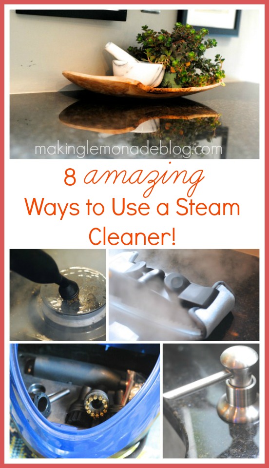 8 AMAZING Uses for a Steam Cleaning Machine: countertops, floors, drapes, wallpaper, and more!