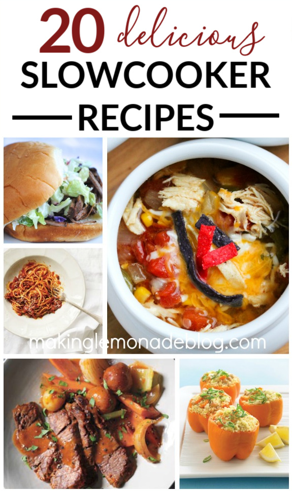 20 easy and delicious slowcooker recipes for busy weeknights! #slowcooker #crockpot #comfortfood