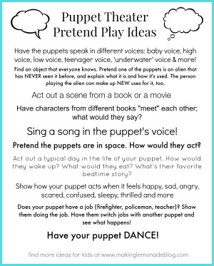 Puppet Theater Ideas &amp; Activities for Kids {Free Printable!} - Making ...