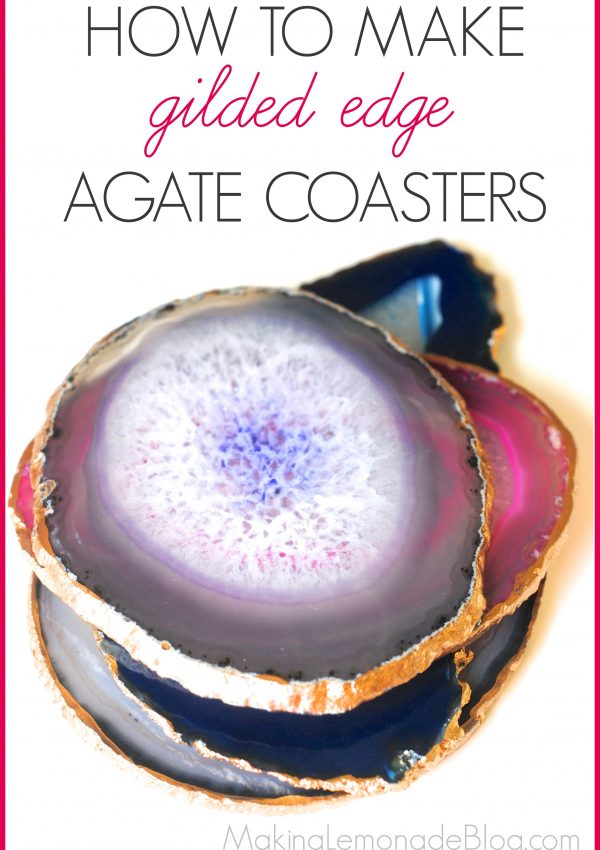 How to Make Gilded Edge Agate Coasters