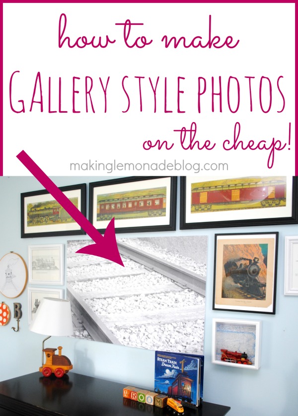 You can fake HUGE canvas style wall photos on the cheap-- this print cost just $3! #gallerywall #photography Get the tutorial at www.makinglemonadeblog.com