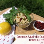Delicious CousCous Salad with Cranberries and Lemon #summer #salad www.makinglemonadeblog.com