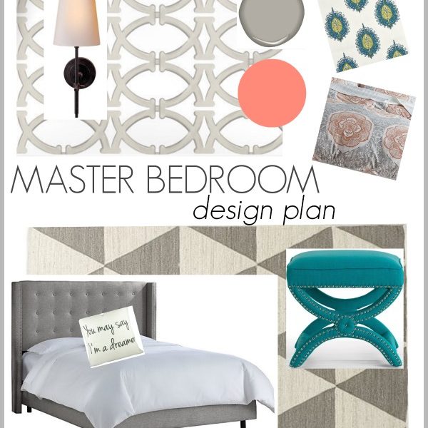Master Bedroom Design Ideas (gray, beige, blue, coral) makinglemonadeblog.com