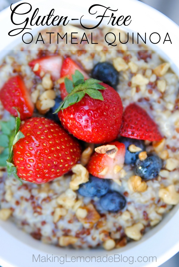 Breakfast Oatmeal with Quinoa-- delicious, gluten-free, and healthy too!