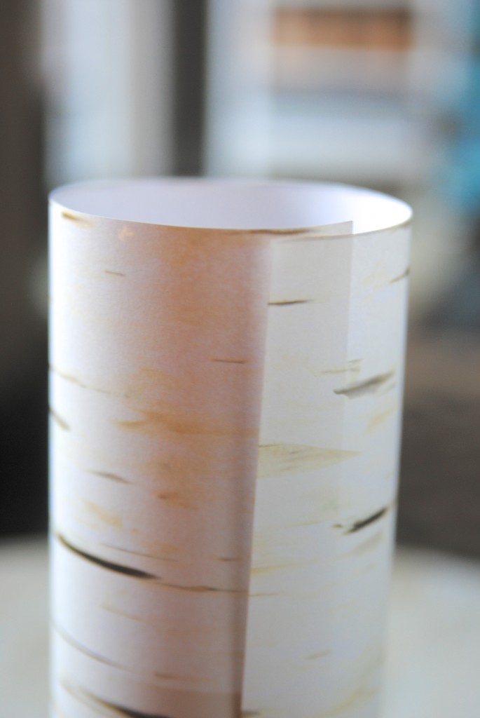 Wondering what to do with those cheap-o thrift store vases? Here you go, the perfect DIY Christmas crafts idea-- faux birch candleholders!
