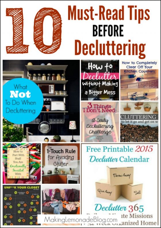 10 Must-Read Tips BEFORE Decluttering - Making Lemonade