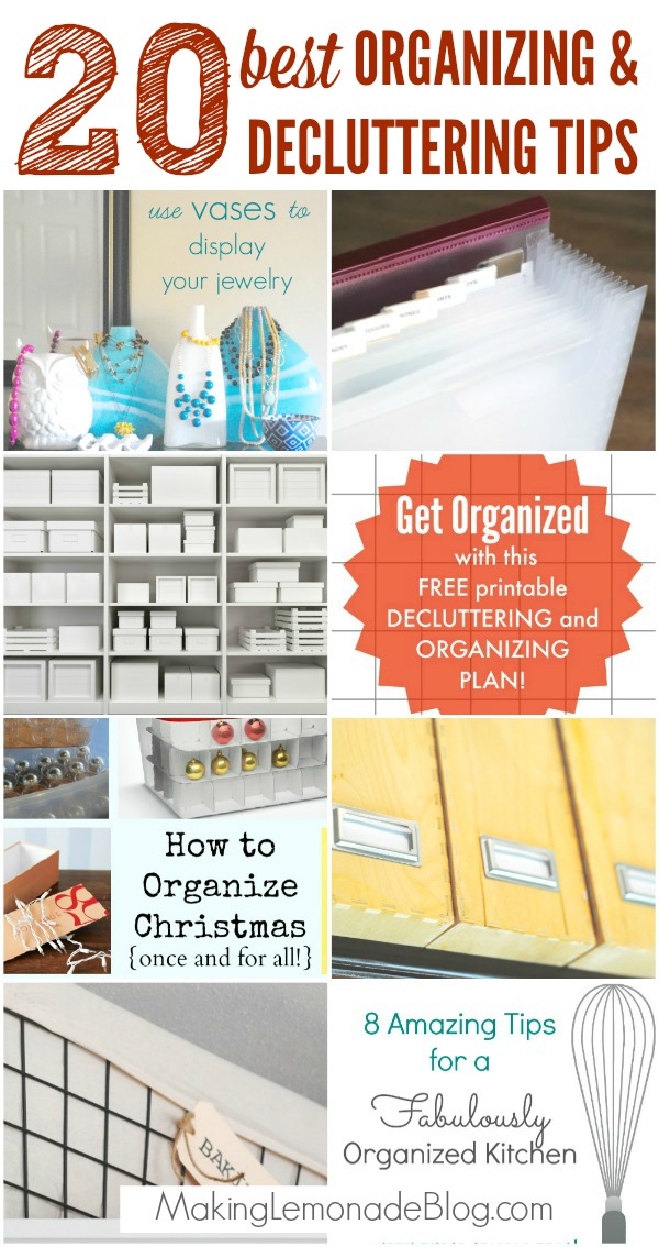 20 top organizing and decluttering tips to help you get organized this year!