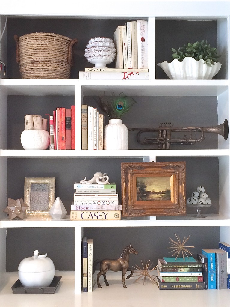 Freshen up your bookcases with this quick tip! {how to paint inside built-in bookcases}