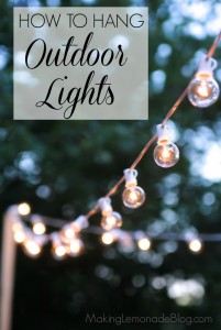 How to Hang Outdoor String Lights On a Deck (No Walls Needed!) - Making ...