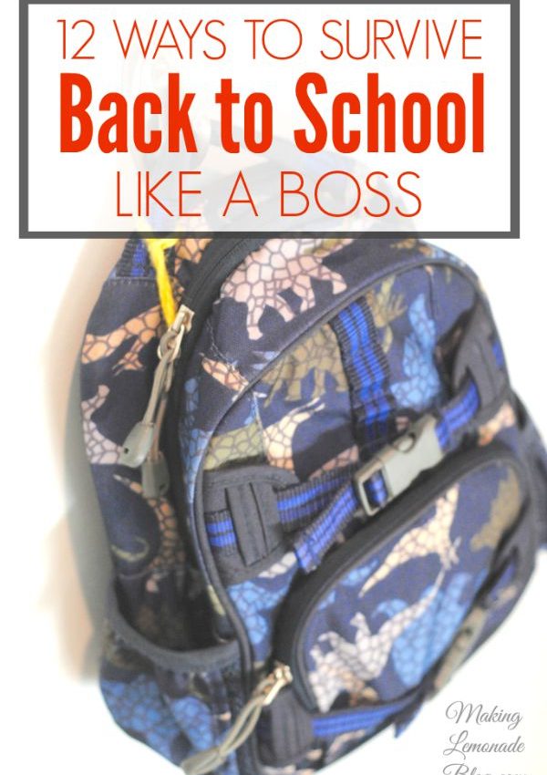 12 Proven Ways to Survive Back to School LIKE A BOSS