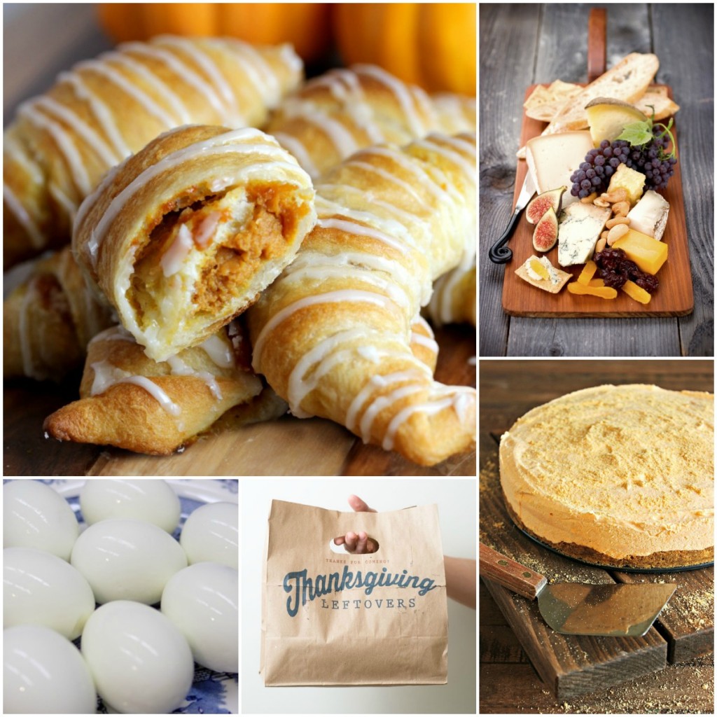 collage of Thanksgiving food ideas