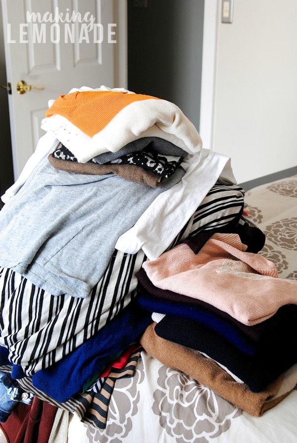 I NEED to do this! Step-by-step tips and advice on how to declutter clothing and closets once and for all using the KonMari Method.