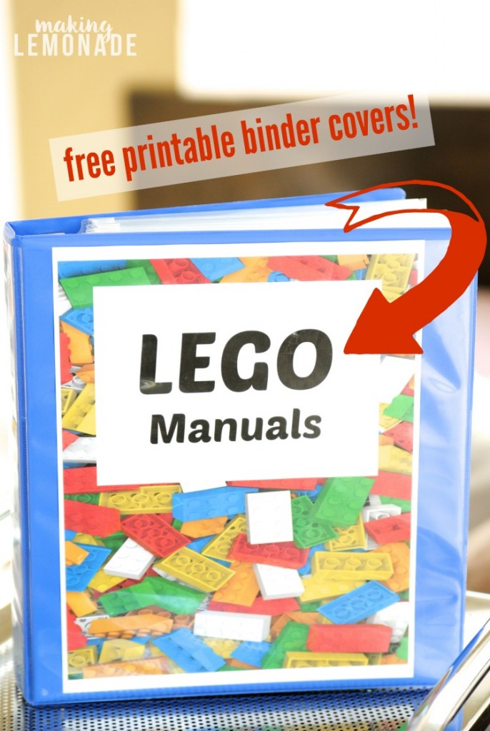 Free Printable Binder Covers for DIY LEGO Manual organization