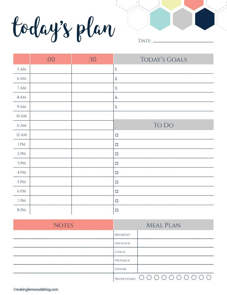 daily planning page 