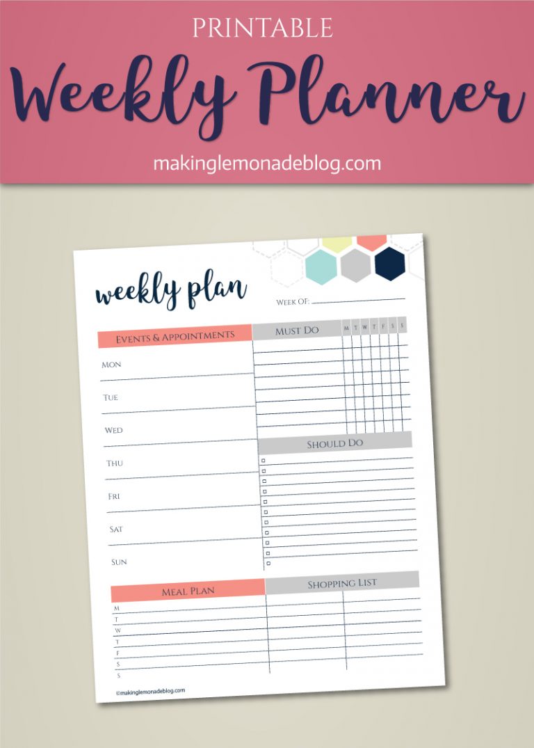 Free Printable Weekly Planner