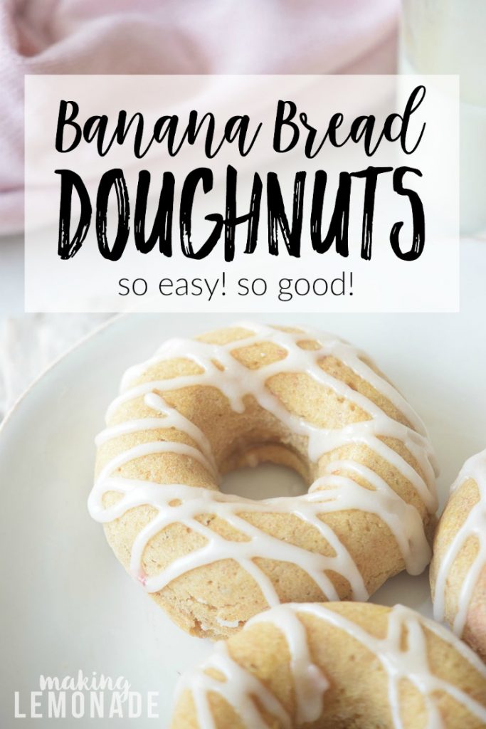 The kids are going to love this: banana bread donuts! A healthier version of the classic with a twist. YUM!