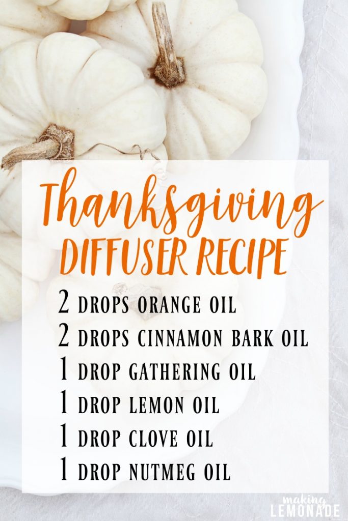 Thanksgiving diffuser recipe