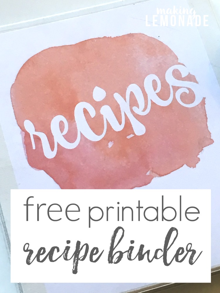 finally organize your recipes with this free printable recipe binder with choice of covers!