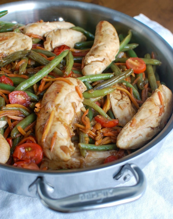 One pot Balsamic chicken and vegetables