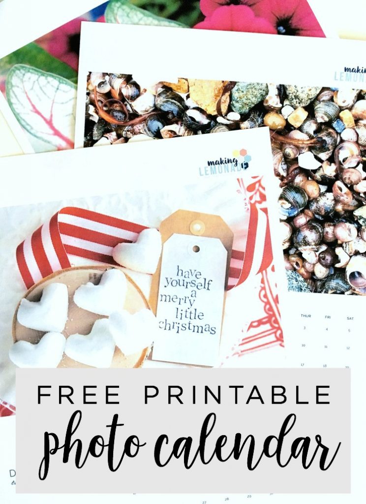 get this free printable photo calendar and organized your schedule in style!