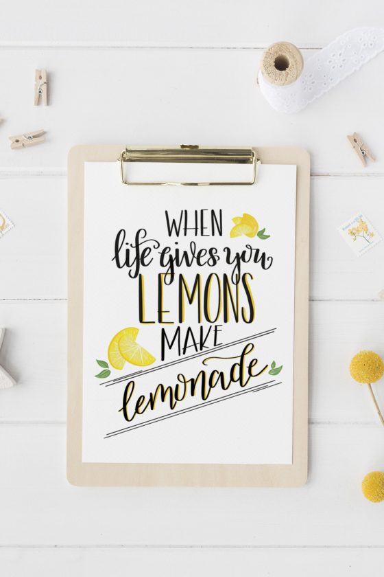 Hand Lettered Lemonade Printable (& Learn How to Hand Letter!) - Making ...