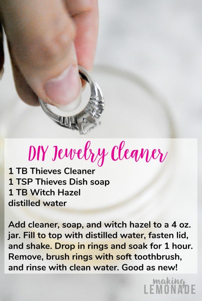 Lots of homemade cleaners contain harsh chemicals that can actually damage jewelry, try this DIY natural jewelry cleaner instead! A quick soak and your bling will be shiny and like new.
