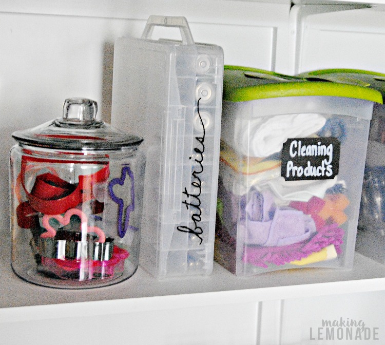 Such a clever way to organize batteries so you never run out. I love organization hacks!