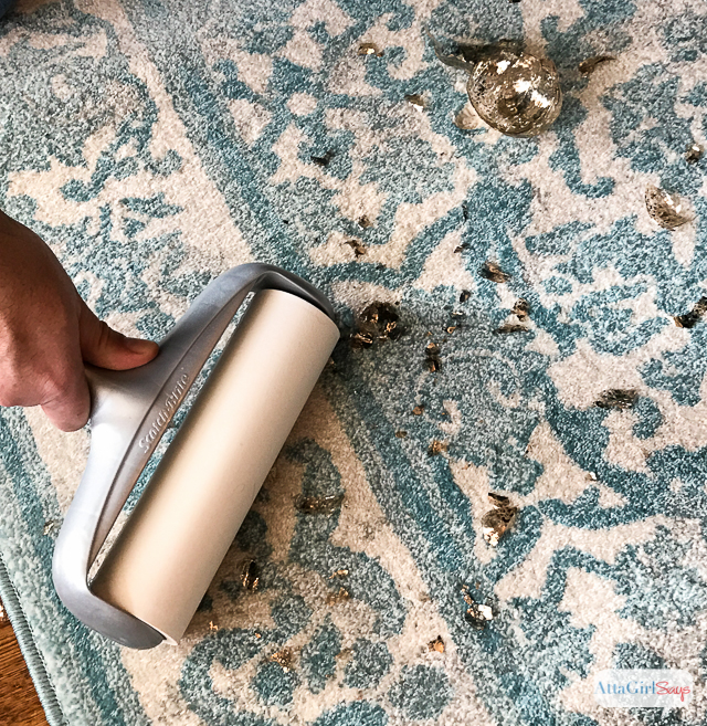 You can also use a lint roller to pick up broken glass