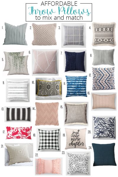 24 Affordable Throw Pillows to Mix and Match - Making Lemonade