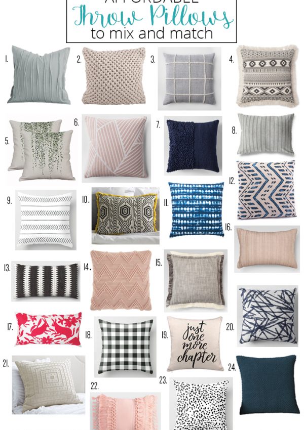 24 Affordable Throw Pillows to Mix and Match