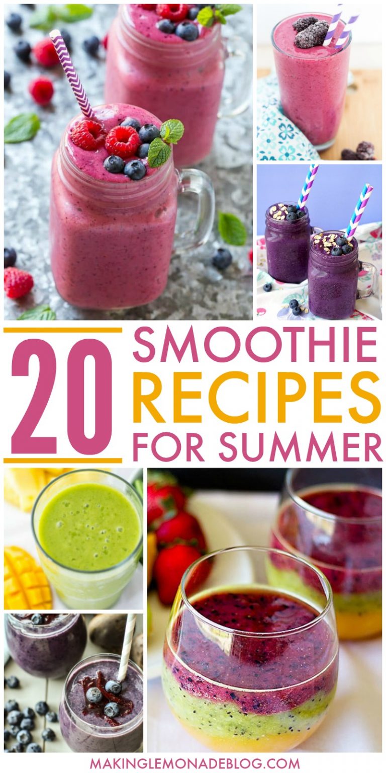 20 Delicious Smoothie Recipes for Summer - Making Lemonade