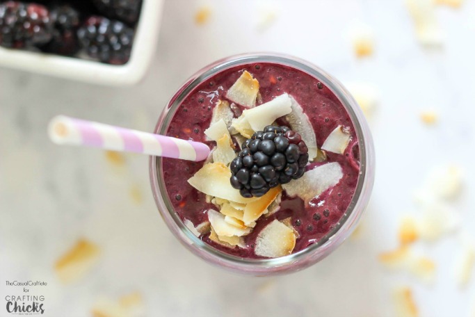 Blackberry Coconut Smoothie by The Crafting Chicks