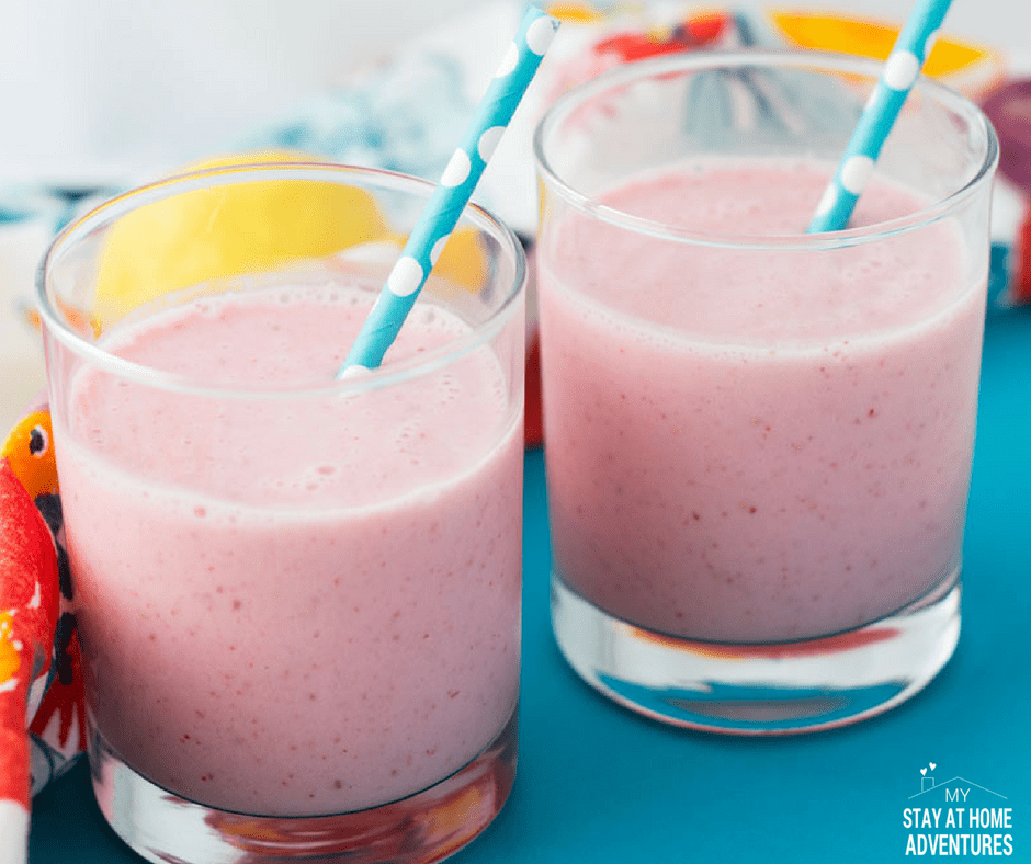 Lemon Strawberry Smoothies from My Stay At Home Adventures