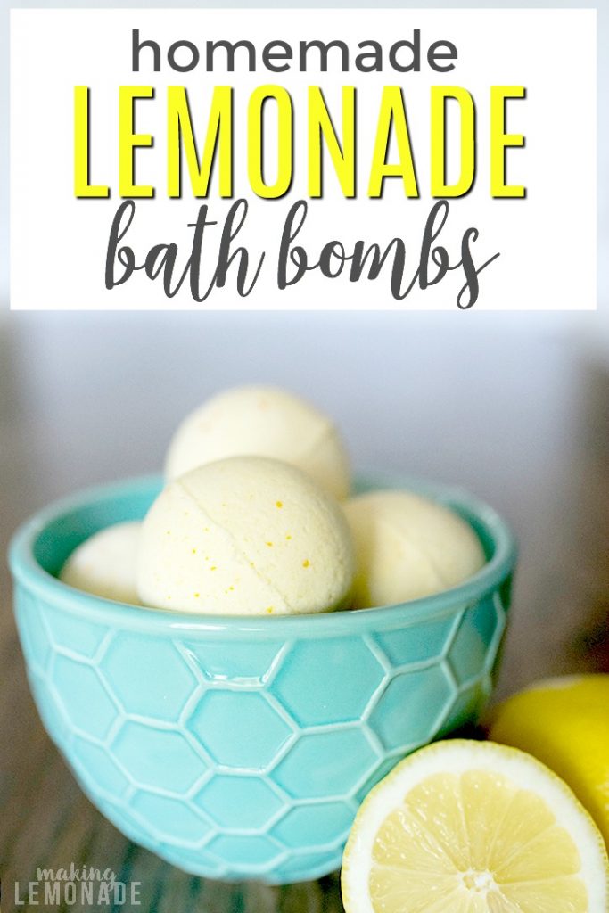 Easy DIY Lemonade Bath Bombs infused with essential oils