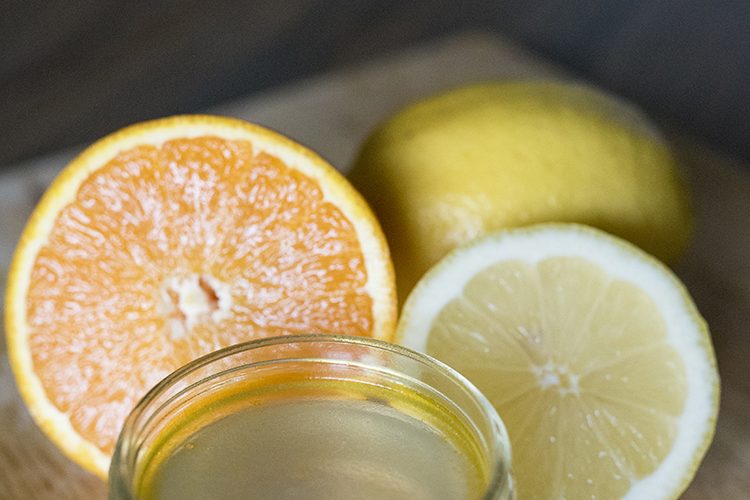 gel air freshener with lemons