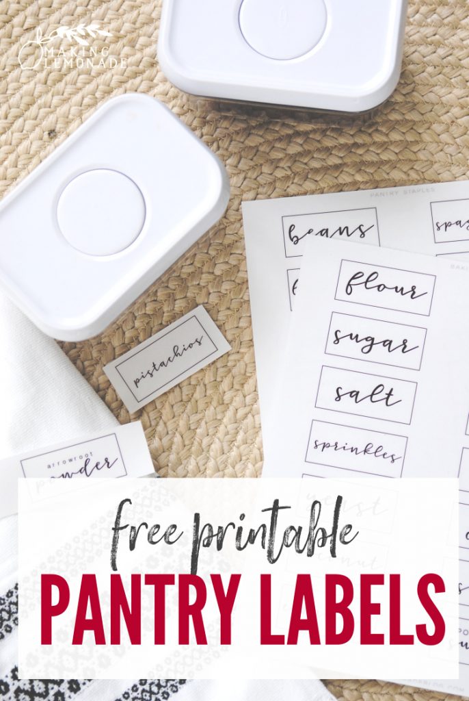 Free Printable Pantry Labels To Organize Your Kitchen Making Lemonade