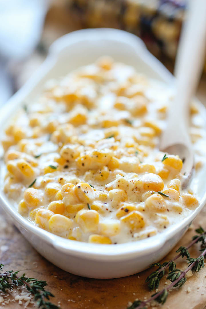 Close up of creamed corn