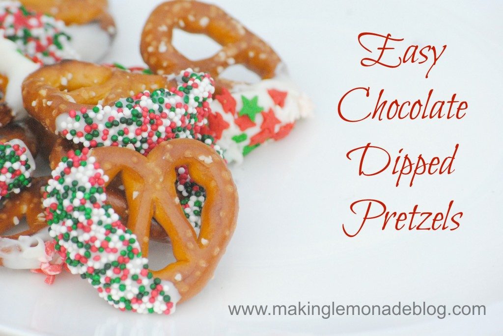 chocolate dipped pretzels