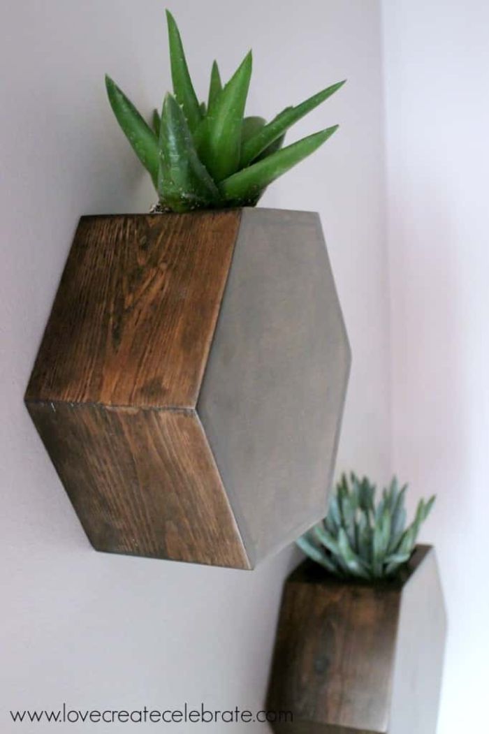 hexagon wall planters