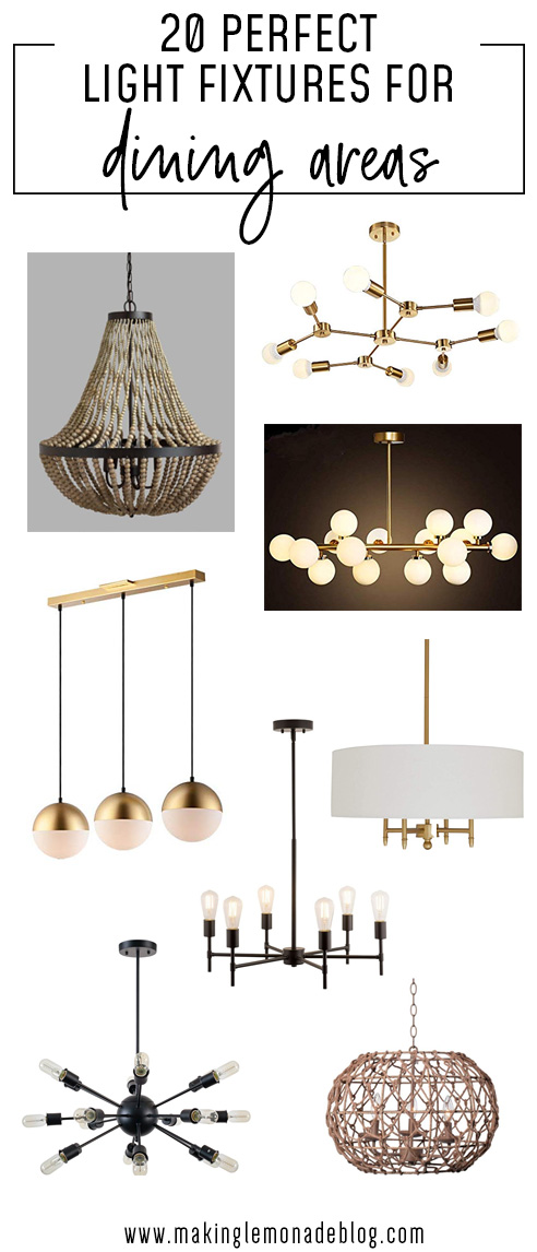 perfect light fixtures for dining areas