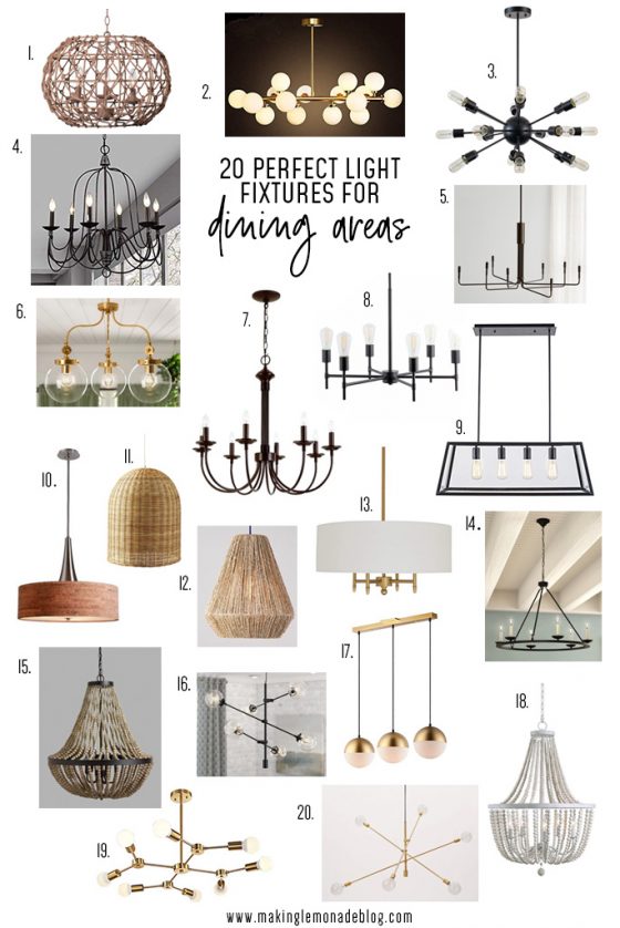 20 Light Fixtures Perfect for Dining Areas - Making Lemonade